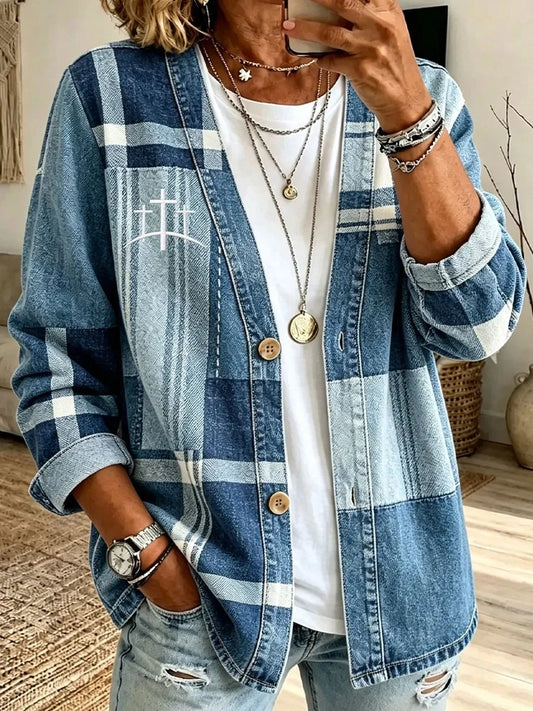 Women's Casual Faith Printed Cardigan