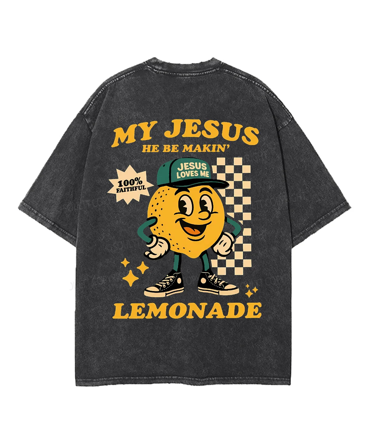 Life Gave Me Some Lemons Double Sided Unisex Washed Christian T-shirt