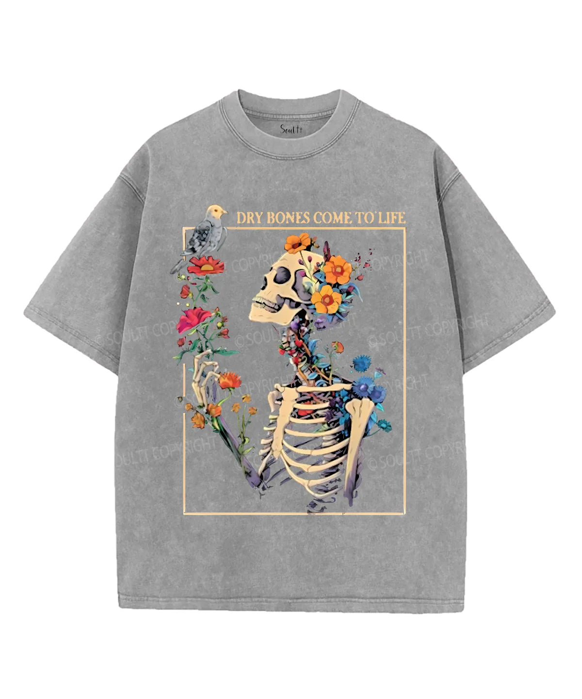 Dry Bones Come To Life Unisex Washed Christian T-shirt