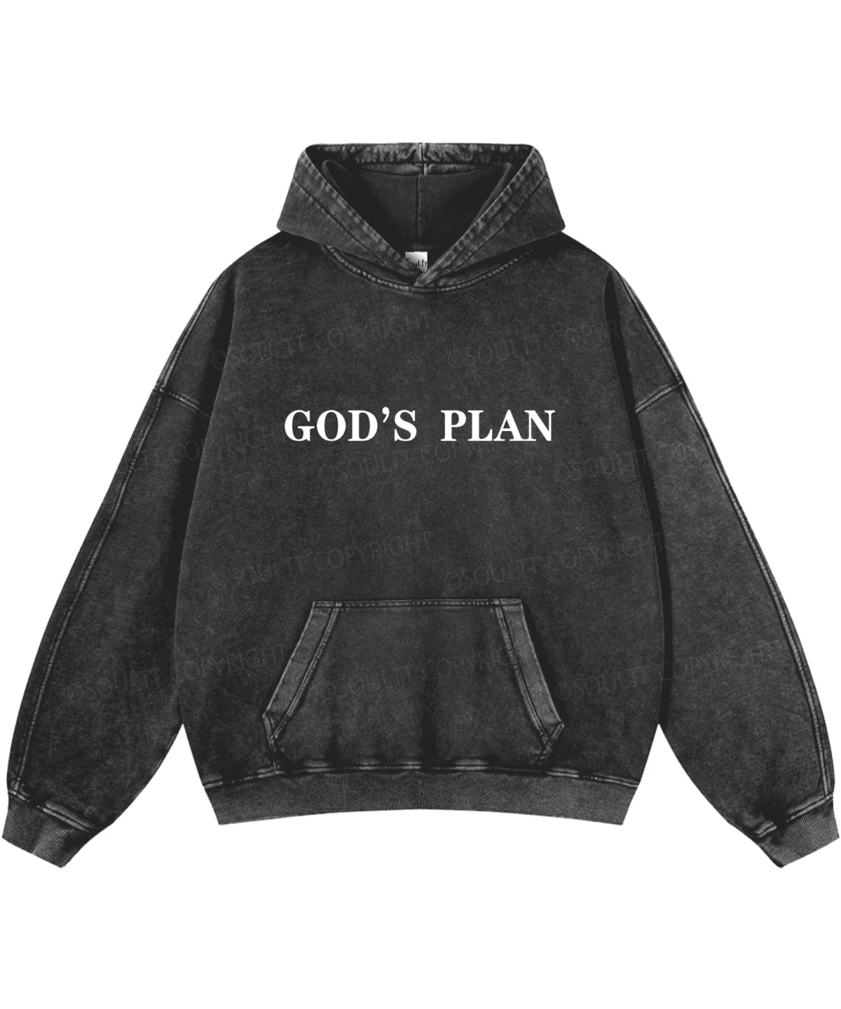 Your Plan God's Plan Double Sided Washed Christian Hoodie