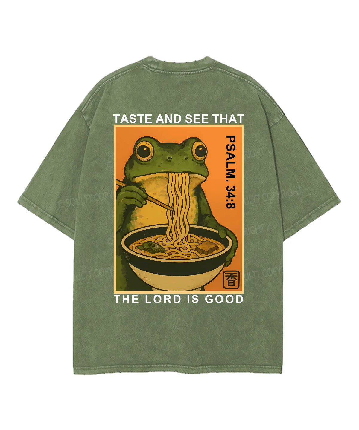 The Lord Is Good Double Sided Unisex Washed Christian T-shirt
