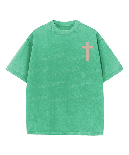 His Mercies Are New Double Sided Washed Christian T-shirt