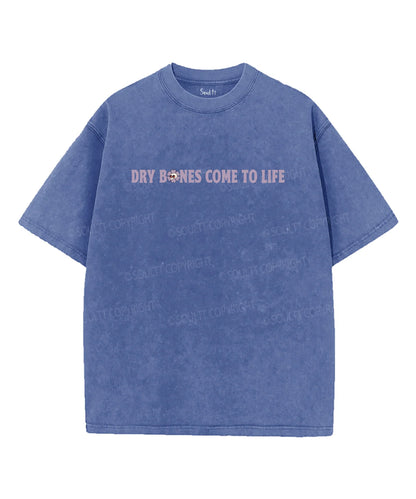 Dry Bones Come To Life Double Sided Unisex Washed Christian T-shirt
