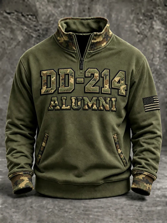 Men's Casual Veterans Day Print Sweatshirt