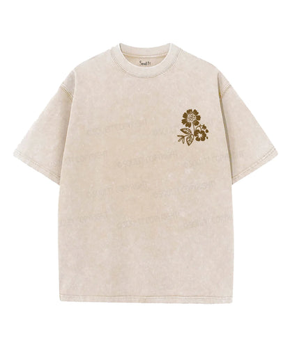 Consider How The Wildflower Grow Double Sided Unisex Washed Christian T-shirt