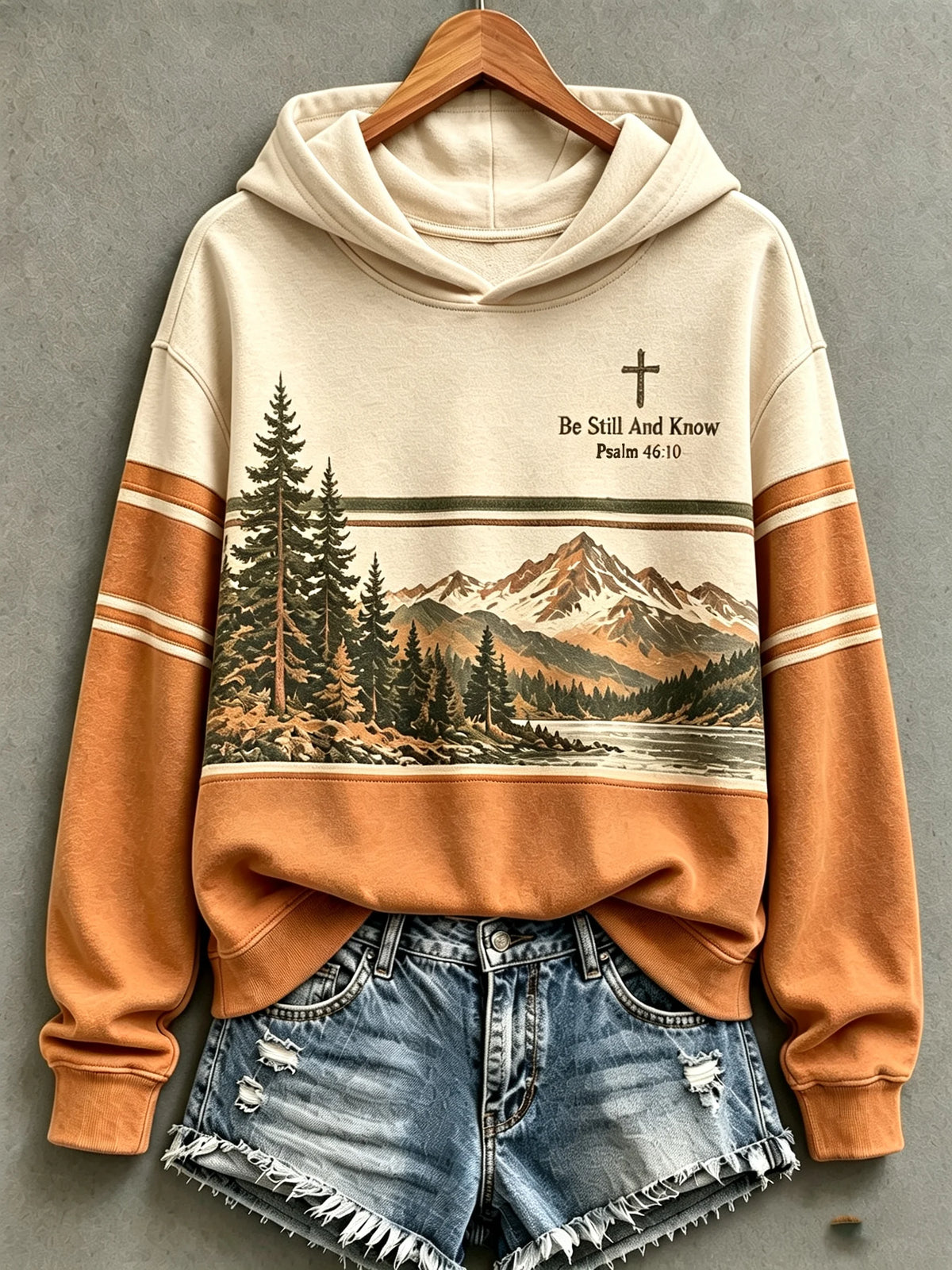 Women's Be Still And Know Psalm 46:10 Printed Sweatshirt