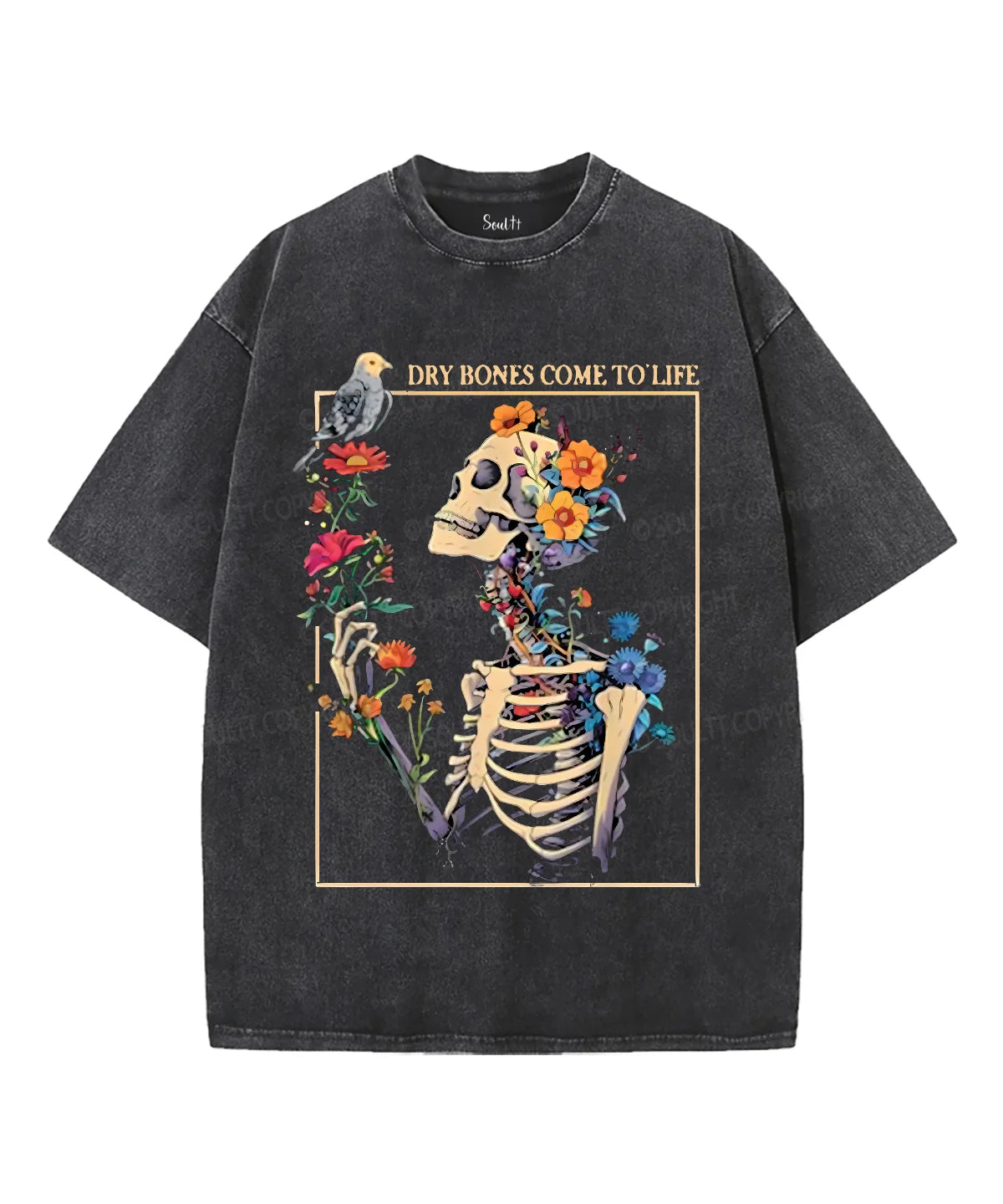 Dry Bones Come To Life Unisex Washed Christian T-shirt