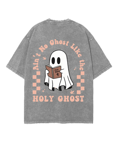 Holy Ghost Double Sided Unisex Washed Christian T-shirt