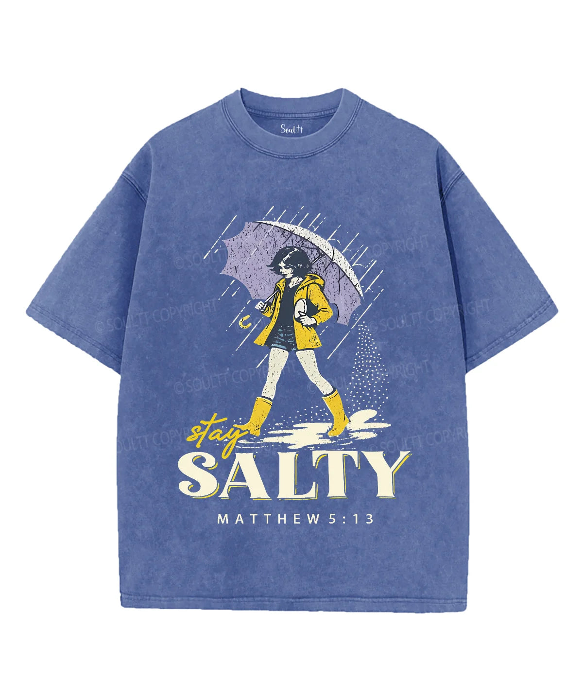 Stay Salty Unisex Washed Christian T-shirt