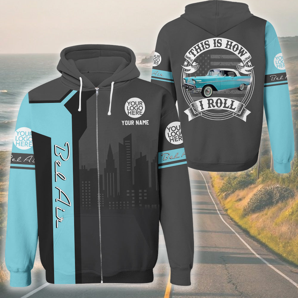 This Is How I Roll - Custom Photo Car Hoodie - Personalized Name Classic Car Shirt A2110