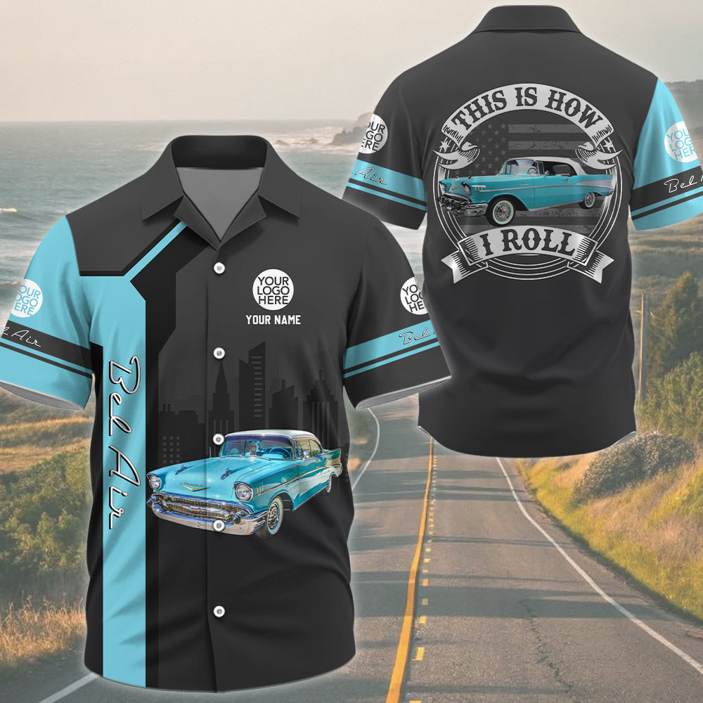 This Is How I Roll - Custom Photo Car Hoodie - Personalized Name Classic Car Shirt A2110