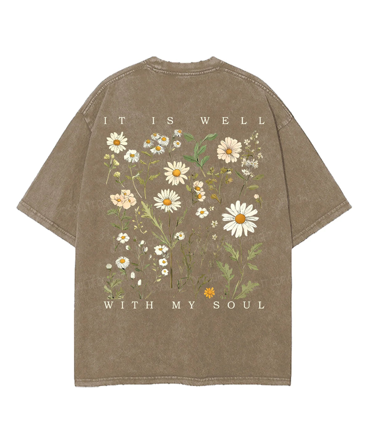 It Is Well With My Soul Double Sided Unisex Washed Christian T-shirt