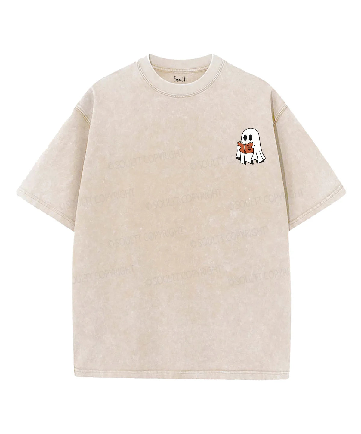 Holy Ghost Double Sided Unisex Washed Christian T-shirt