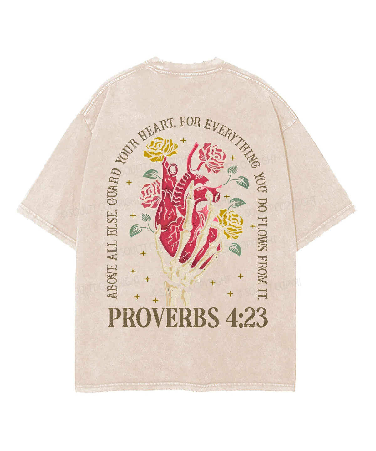 Guard Your Heart Double Sided Unisex Washed Christian T-shirt