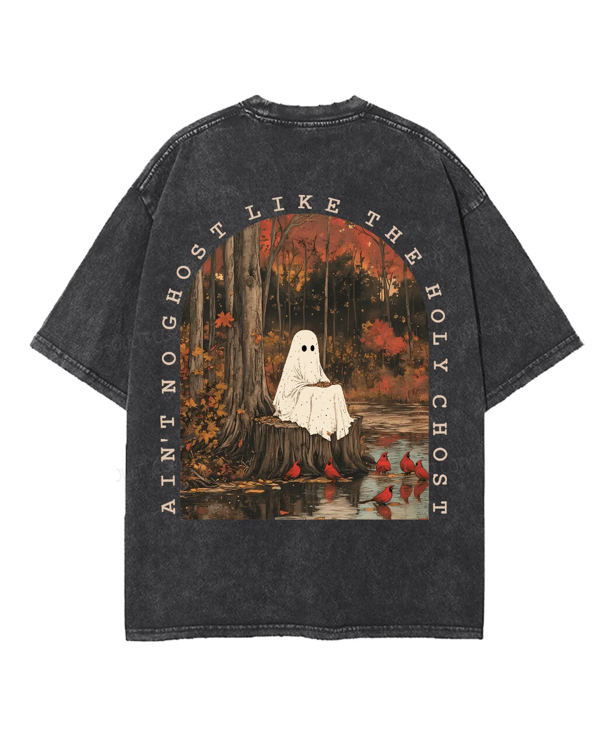 Ain't No Ghost Like The Holy Ghost Double Sided Unisex Washed Christian T-shirt