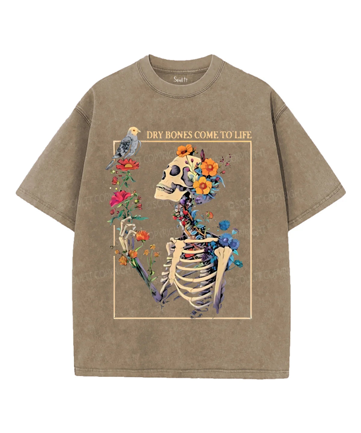 Dry Bones Come To Life Unisex Washed Christian T-shirt