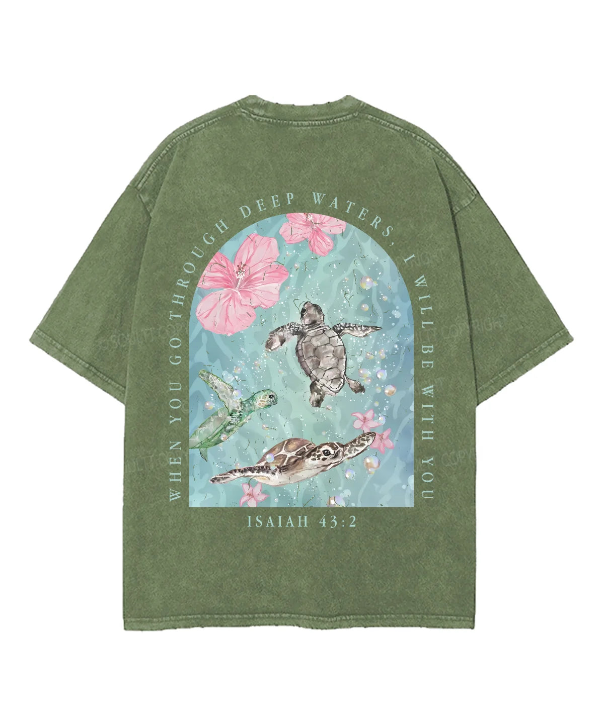 I Will Be With You Double Sided Unisex Washed Christian T-shirt