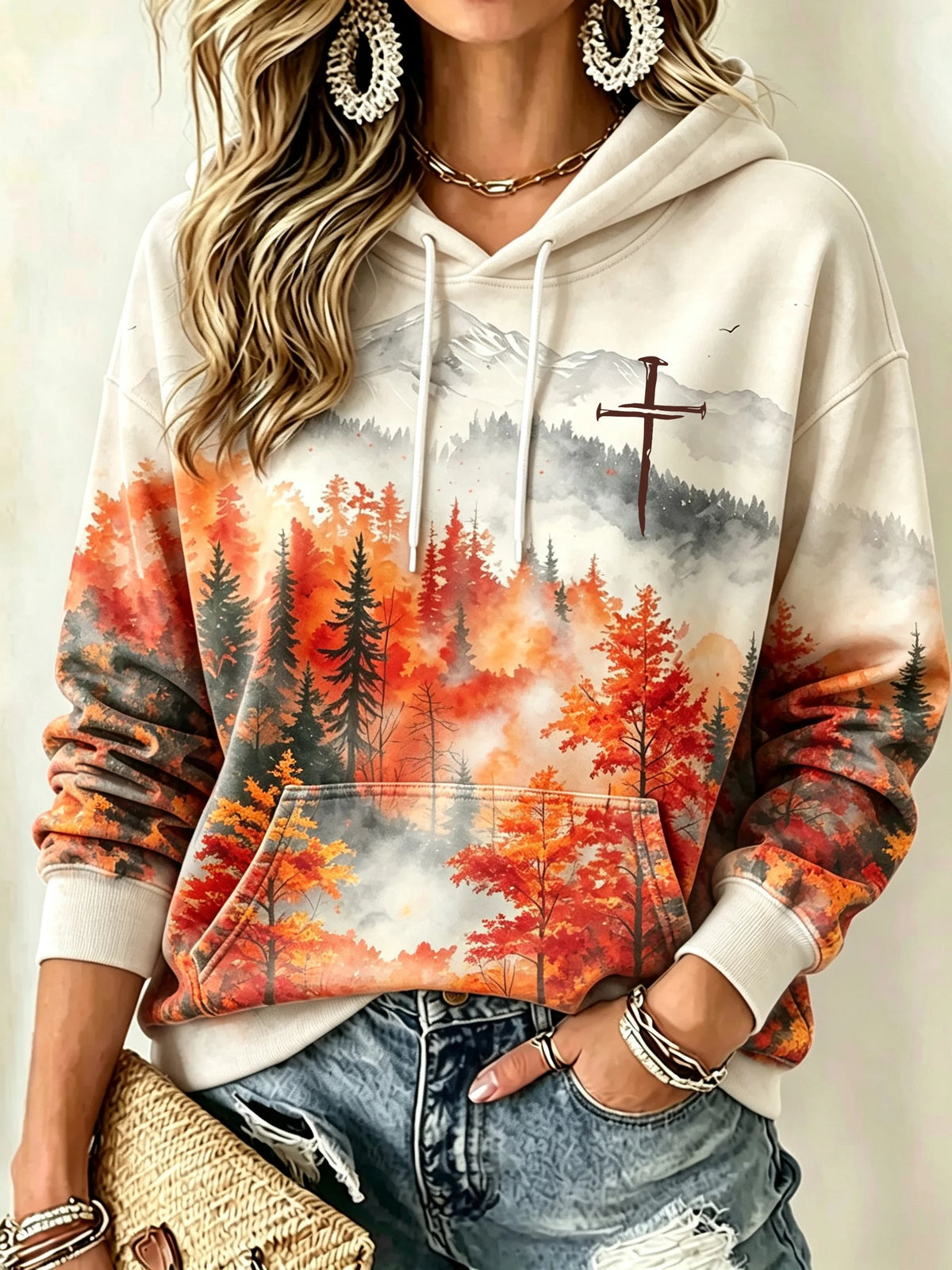 Women's Faith Print Casual Sweatshirt