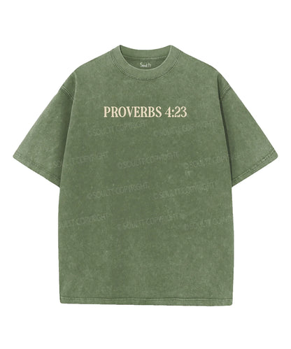 Guard Your Heart Double Sided Unisex Washed Christian T-shirt