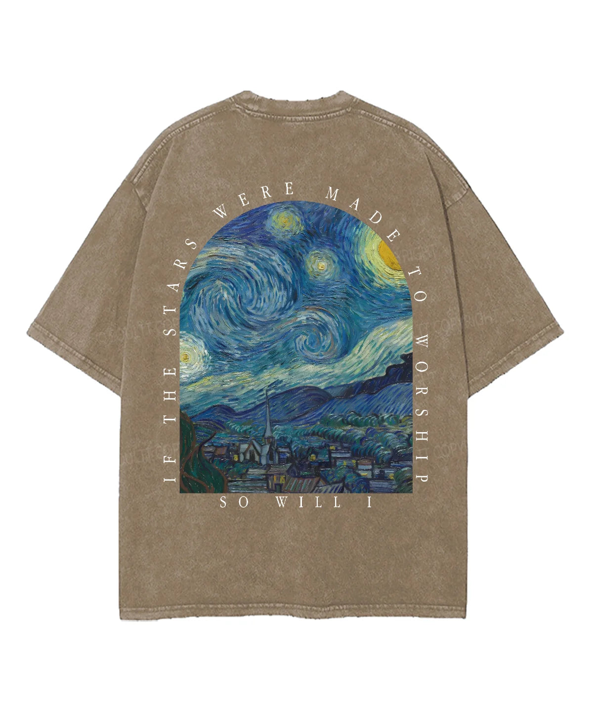 If The Stars Were Made To Worship Double Sided Unisex Washed Christian T-shirt