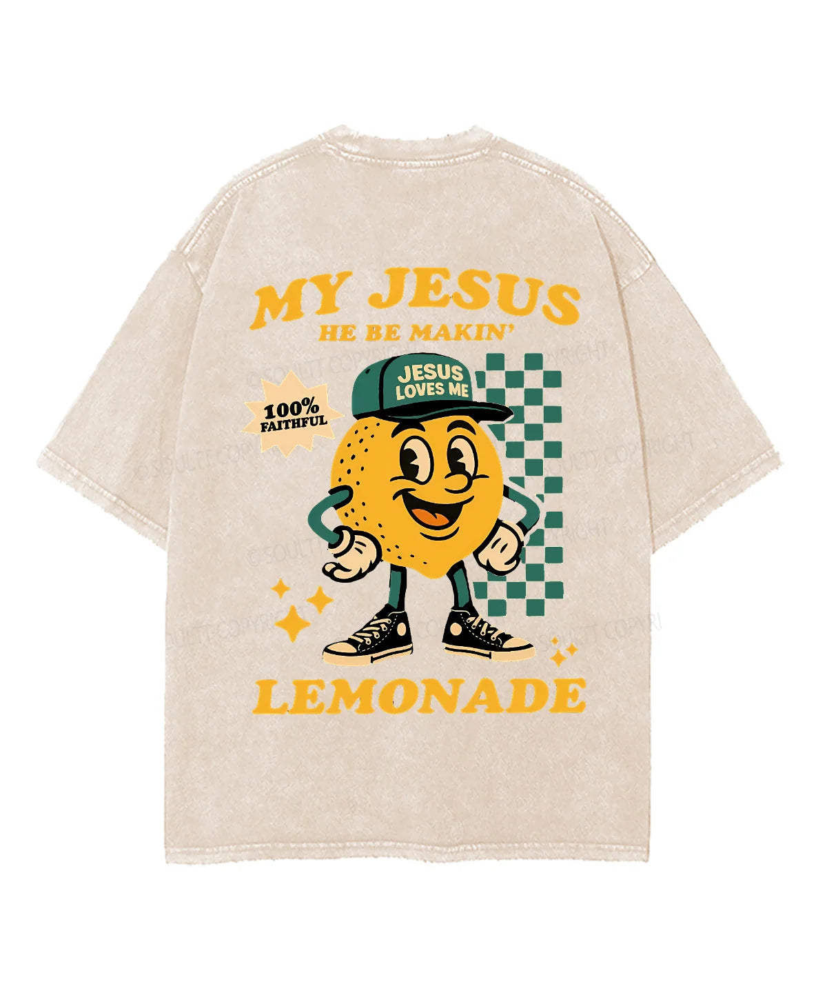 Life Gave Me Some Lemons Double Sided Unisex Washed Christian T-shirt