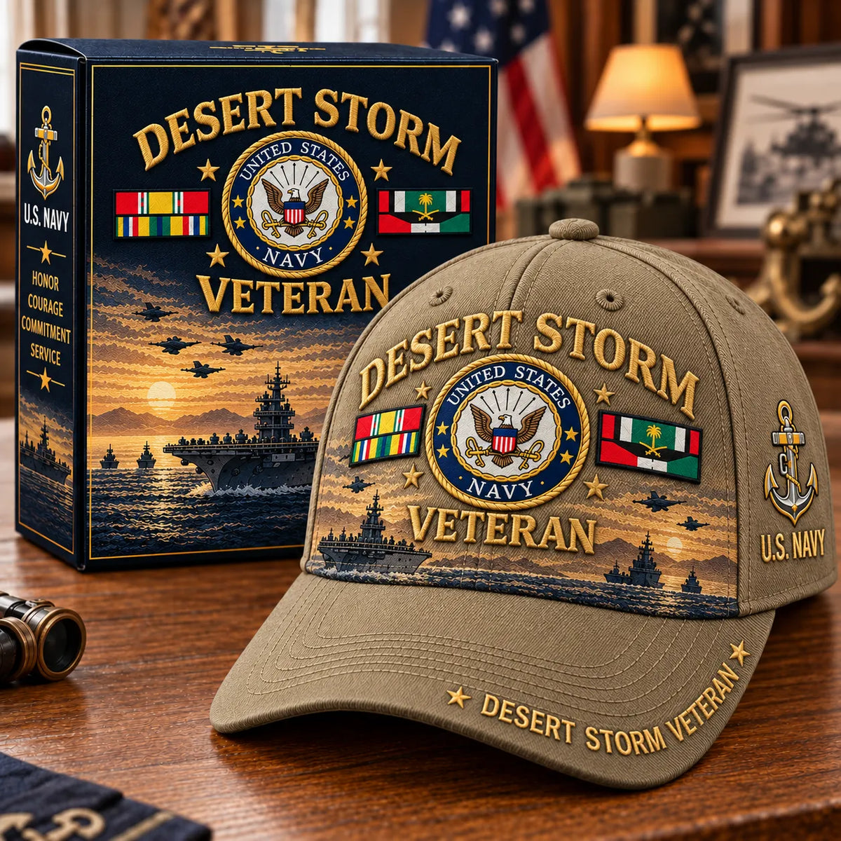 🏆Last Day Promo: 45% OFF! 🏜️Desert Storm Veteran Tribute Cap （1991–2026 -35TH ANNIVERSARY）