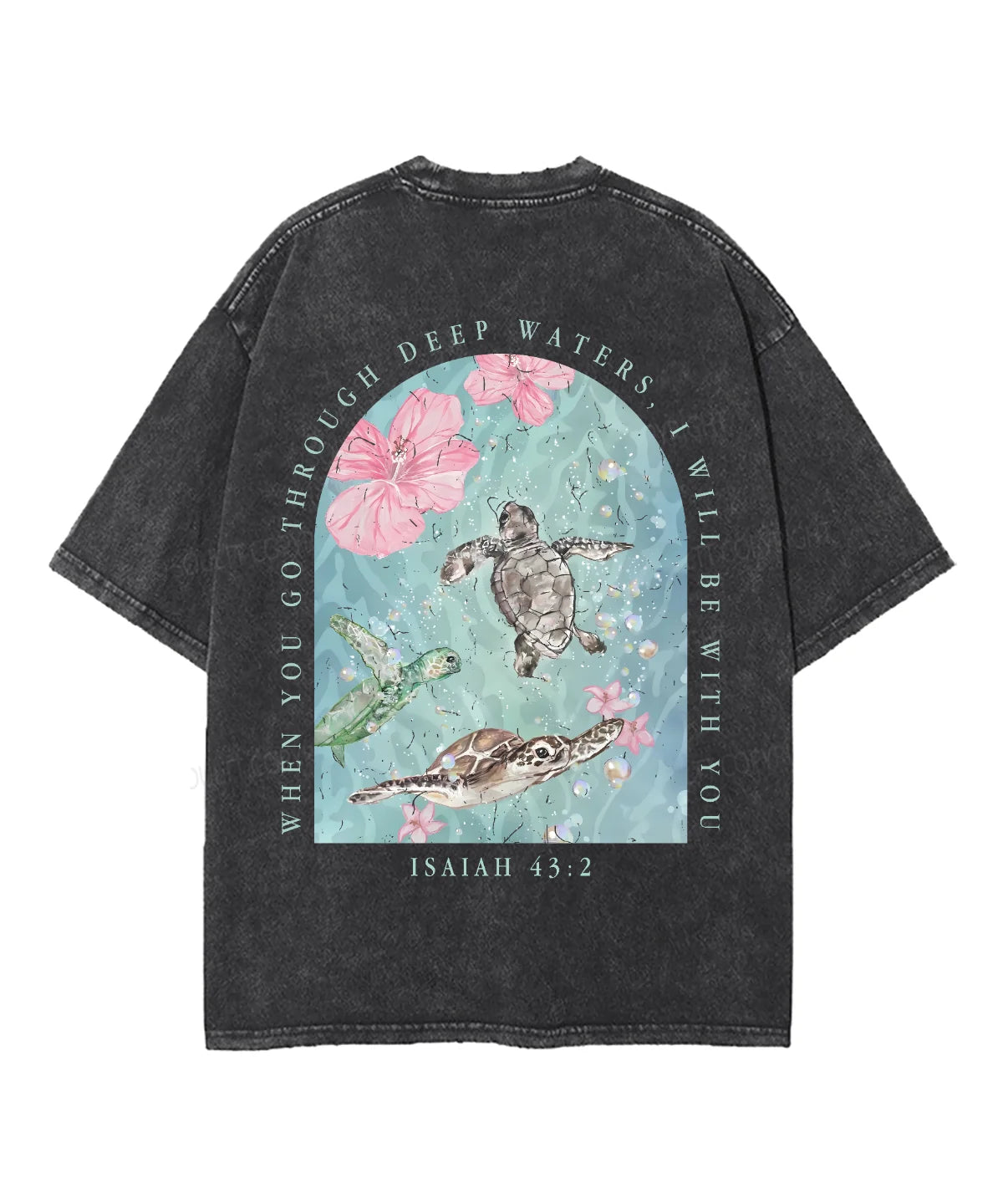 I Will Be With You Double Sided Unisex Washed Christian T-shirt