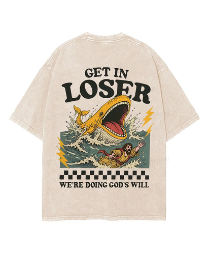 We're Doing God's Will Double Sided Unisex Washed Christian T-shirt