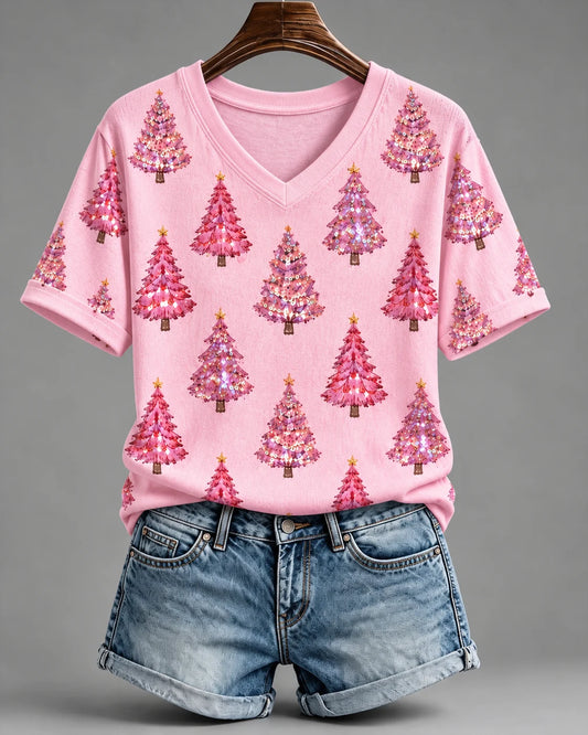 Women's Casual Christmas Print Top