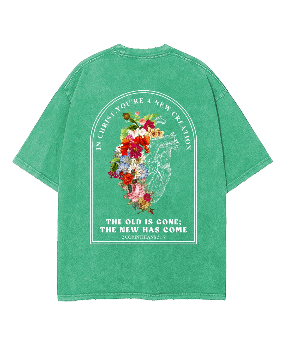 You're A New Creation Double Sided Washed Christian T-shirt