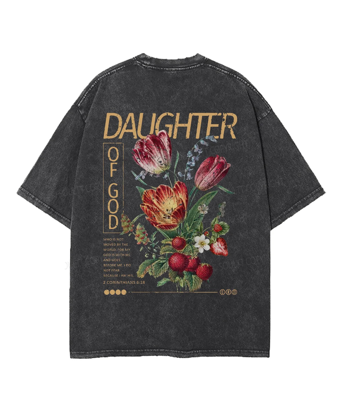 Daughter Of God Double Sided Washed Christian T-shirt