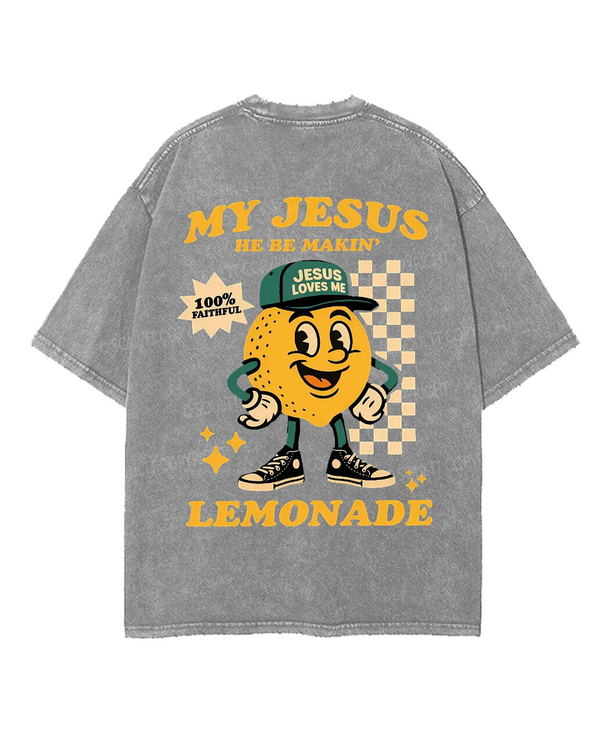 Life Gave Me Some Lemons Double Sided Unisex Washed Christian T-shirt