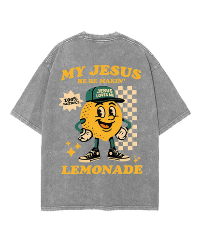 Life Gave Me Some Lemons Double Sided Unisex Washed Christian T-shirt