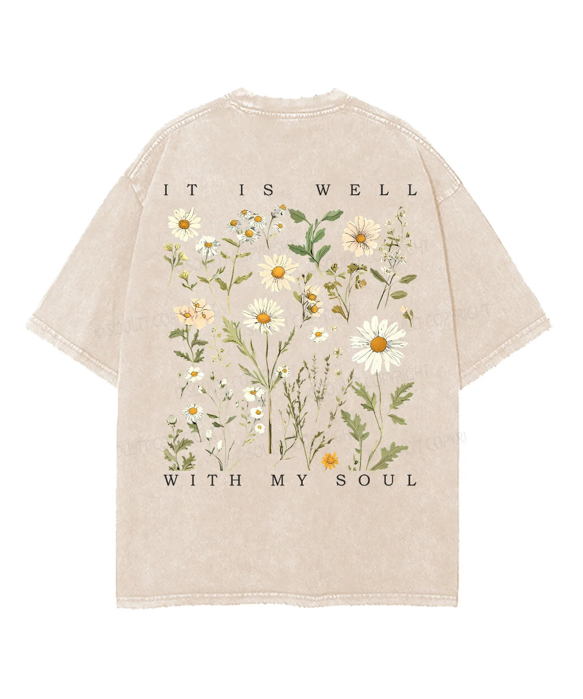 It Is Well With My Soul Double Sided Unisex Washed Christian T-shirt