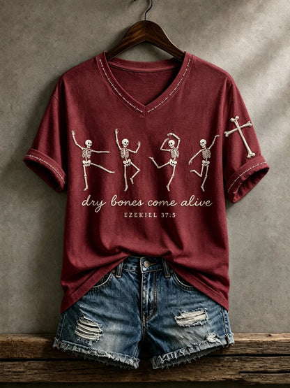 Women's Print Round Neck T-shirt