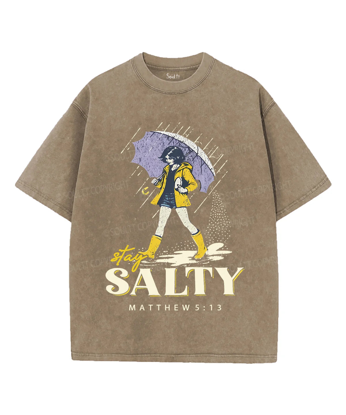 Stay Salty Unisex Washed Christian T-shirt