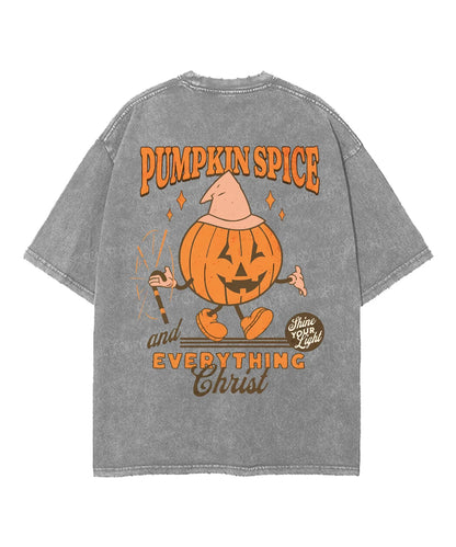 Pumpkin Spice Double Sided Unisex Washed Christian T-shirt
