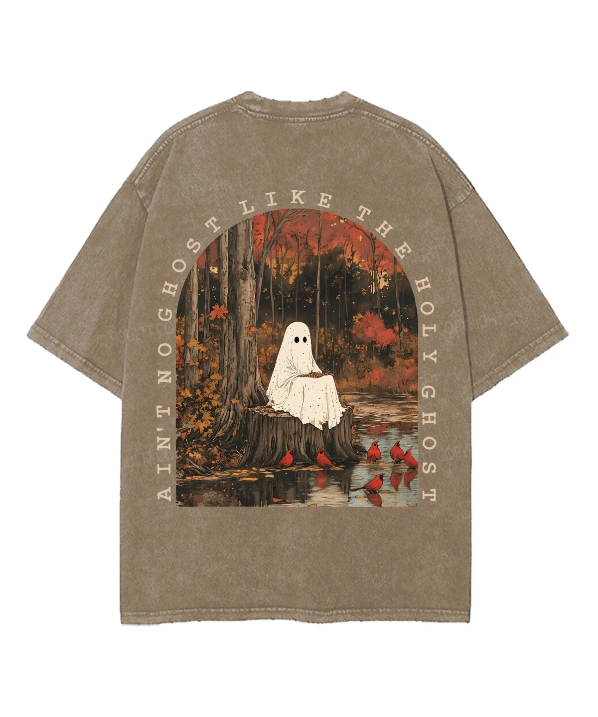 Ain't No Ghost Like The Holy Ghost Double Sided Unisex Washed Christian T-shirt