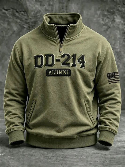 Men's DD-214 Alumni Print Zip-Up Hoodie