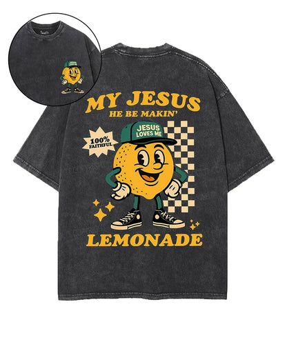 Life Gave Me Some Lemons Double Sided Unisex Washed Christian T-shirt