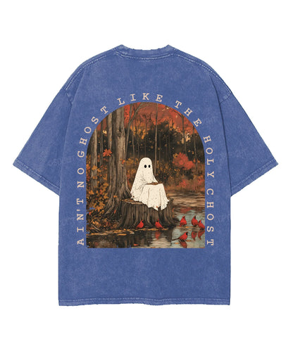 Ain't No Ghost Like The Holy Ghost Double Sided Unisex Washed Christian T-shirt