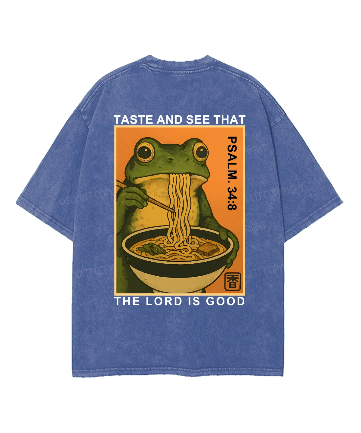 The Lord Is Good Double Sided Unisex Washed Christian T-shirt