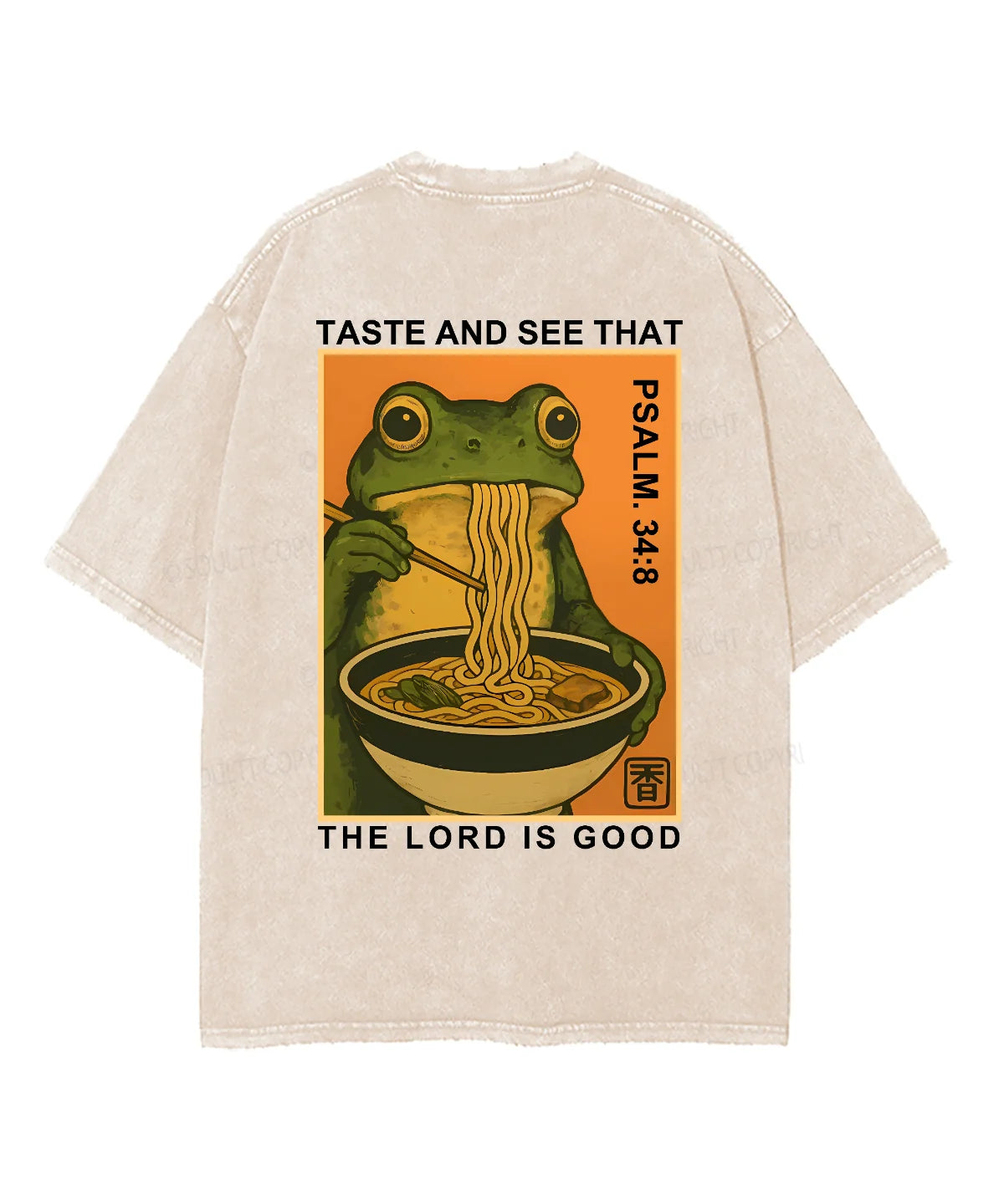 The Lord Is Good Double Sided Unisex Washed Christian T-shirt