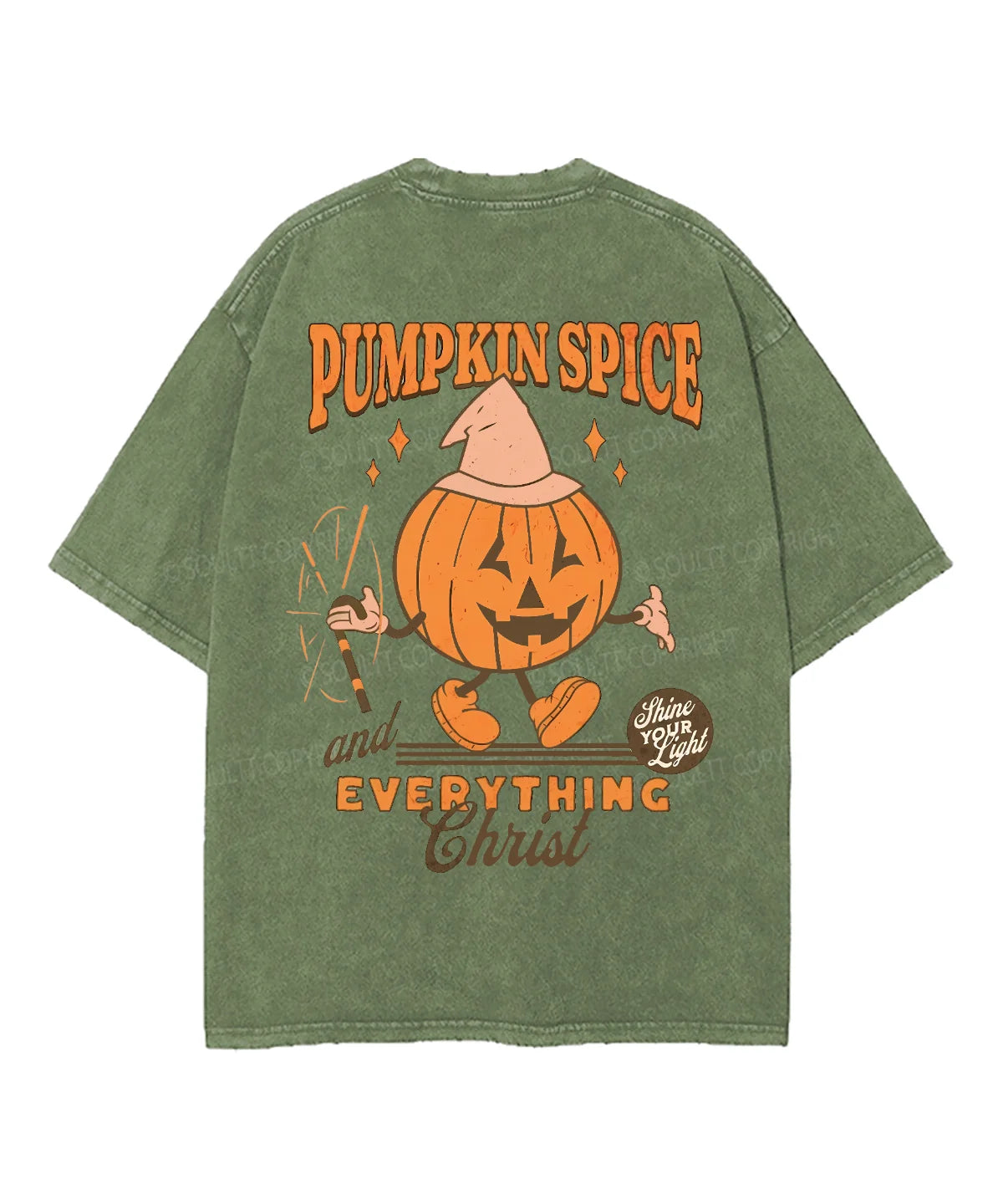 Pumpkin Spice Double Sided Unisex Washed Christian T-shirt